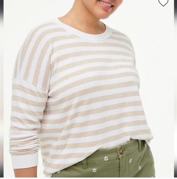J. Crew Striped Crewneck Sweater Women's Medium NWOT - Picture 2 of 7